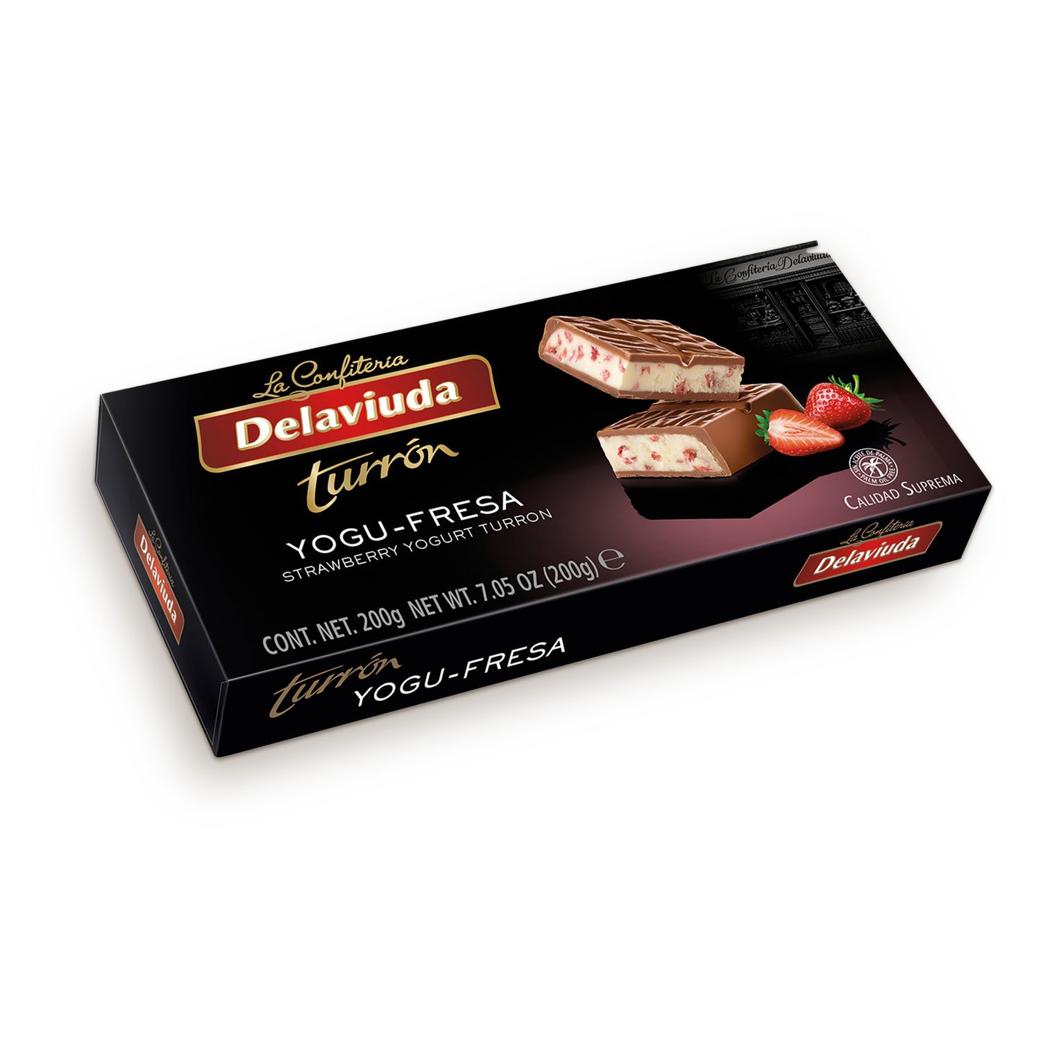 Turrón yogu-fresa DELAVIUDA 200 g.