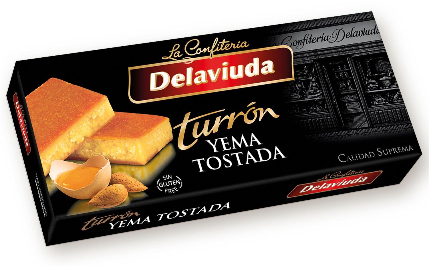 Turrón yema tostada DELAVIUDA 200 g.