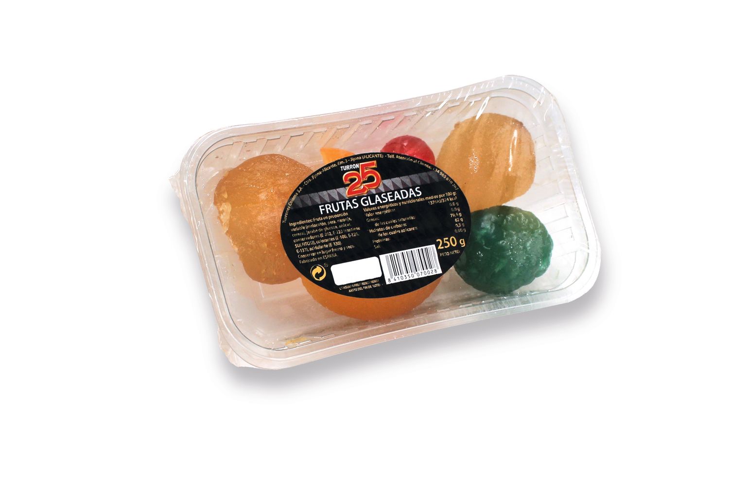 Fruta confitada surtida TURRÓN 25 200 g.