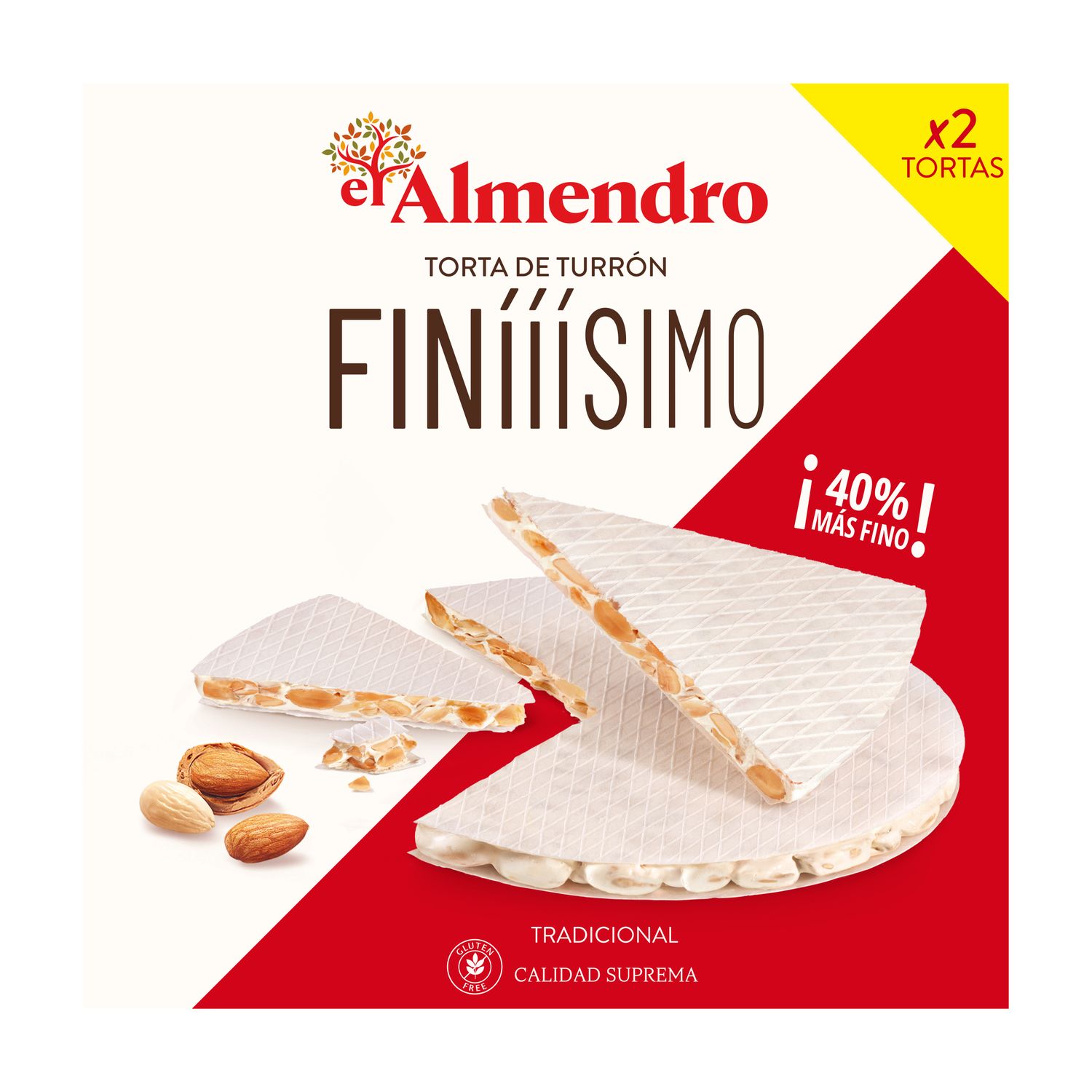 Torta de turrón finííísimo EL ALMENDRO 170 g.