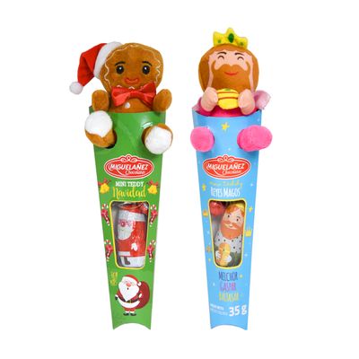 Mini cono con peluche navideño MIGUELAÑEZ 35 g.