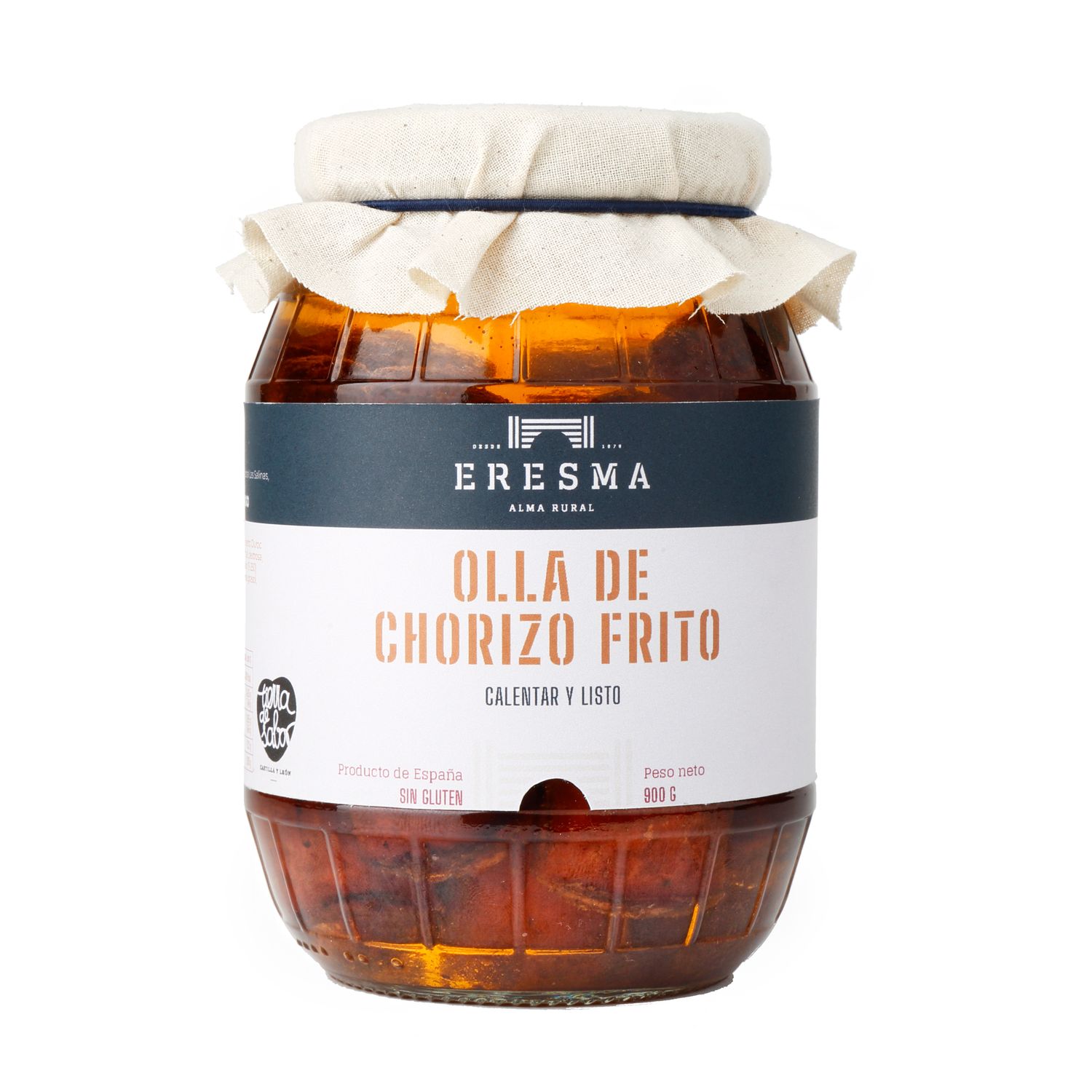 Olla de chorizo frito de cerdo duroc 50% ERESMA 900 g.