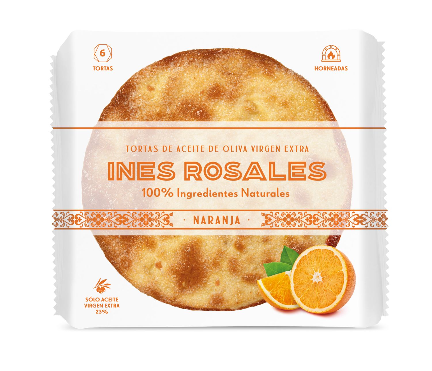 Torta de aceite con naranja INÉS ROSALES 180 g.