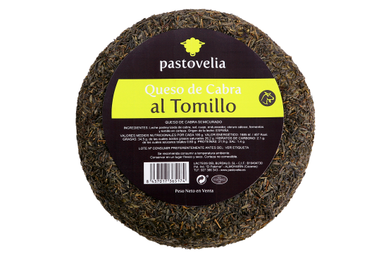 Queso de cabra al tomillo PASTOVELIA 600 g.