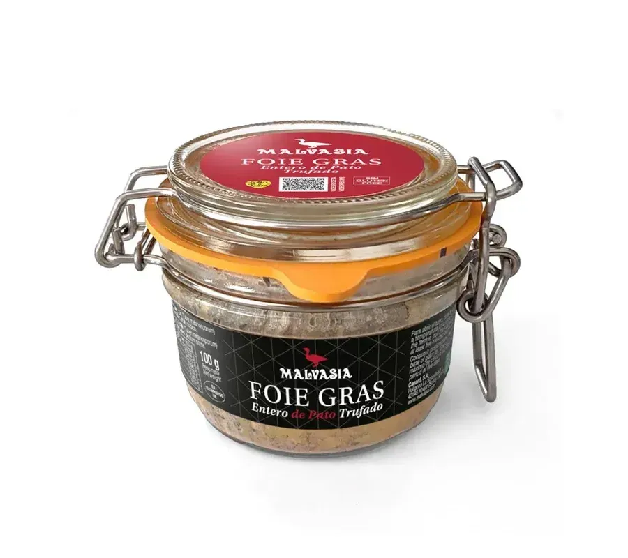 Foie gras entero de pato trufado MALVASÍA 100 g.