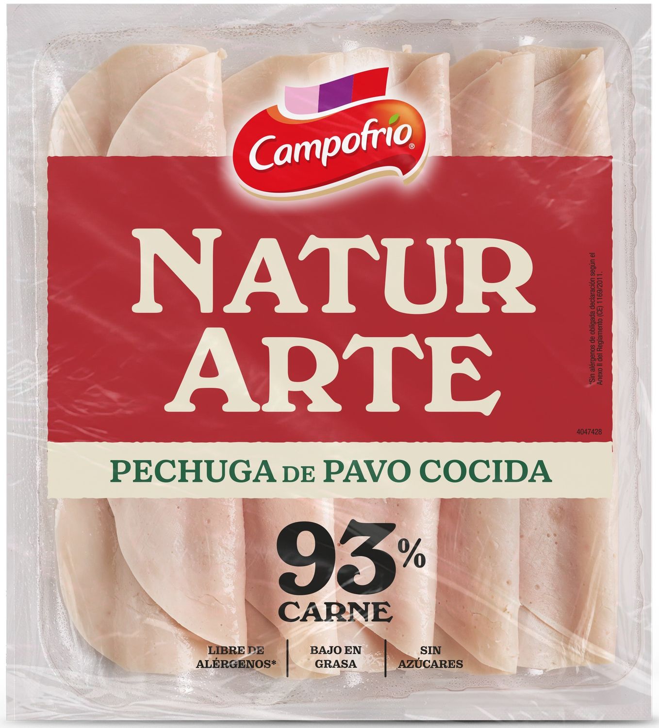 Pechuga de pavo cocida 93% carne NATURARTE de CAMPOFRÍO 105 g.