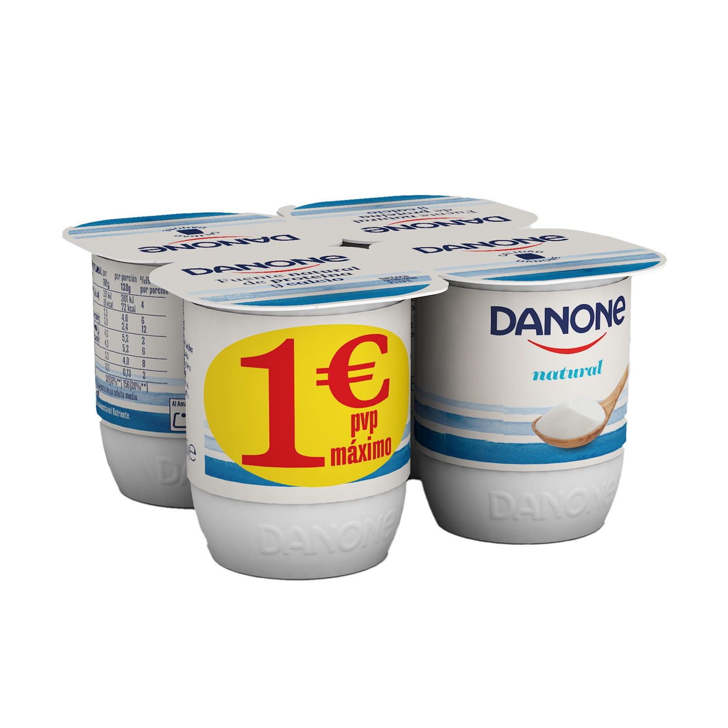 Yogur natural de DANONE (pack 4).