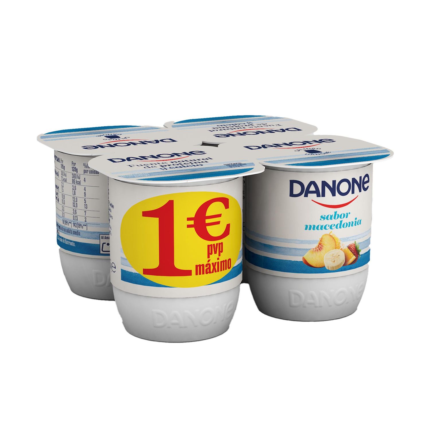 Yogur sabor macedonia de DANONE (pack 4).