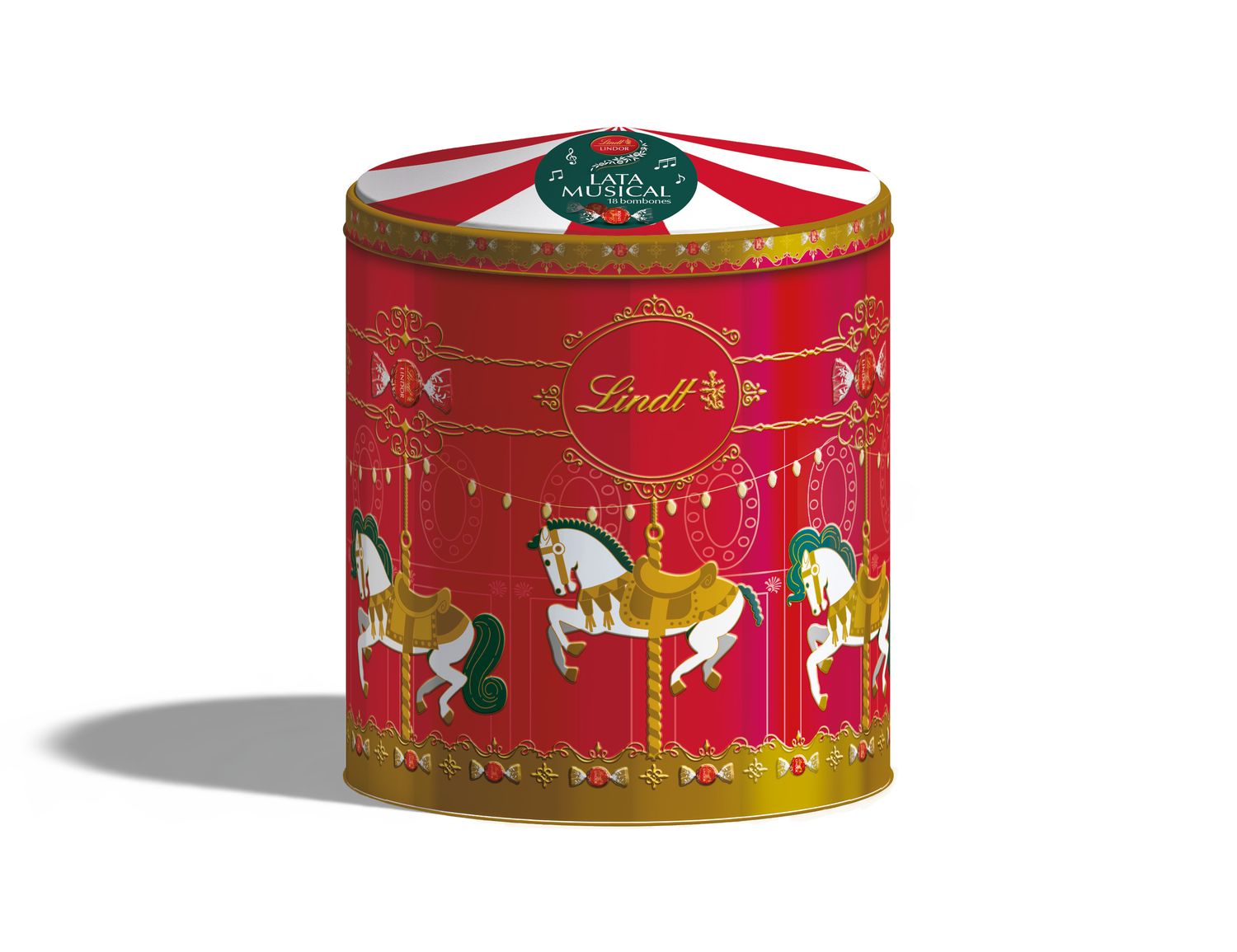 Bombones leche lata musical LINDT 225 g.