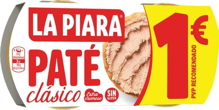 Paté clásico LA PIARA 2 x 75 g.