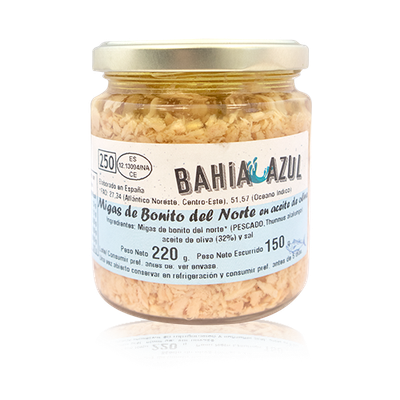 Migas de bonito del norte en aceite BAHIA AZUL 400 g.