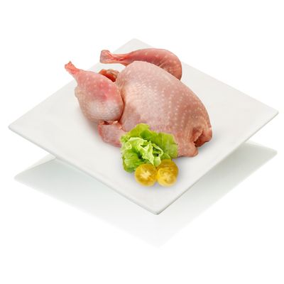 Perdiz de granja congelada.