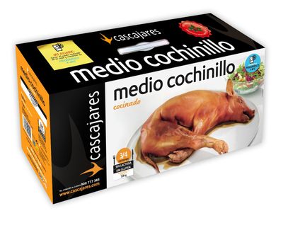 Medio cochinillo cocinado CASCAJARES 3/4 raciones