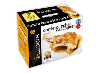 Cuarto de cordero lechal asado CASCAJARES 2/3 raciones