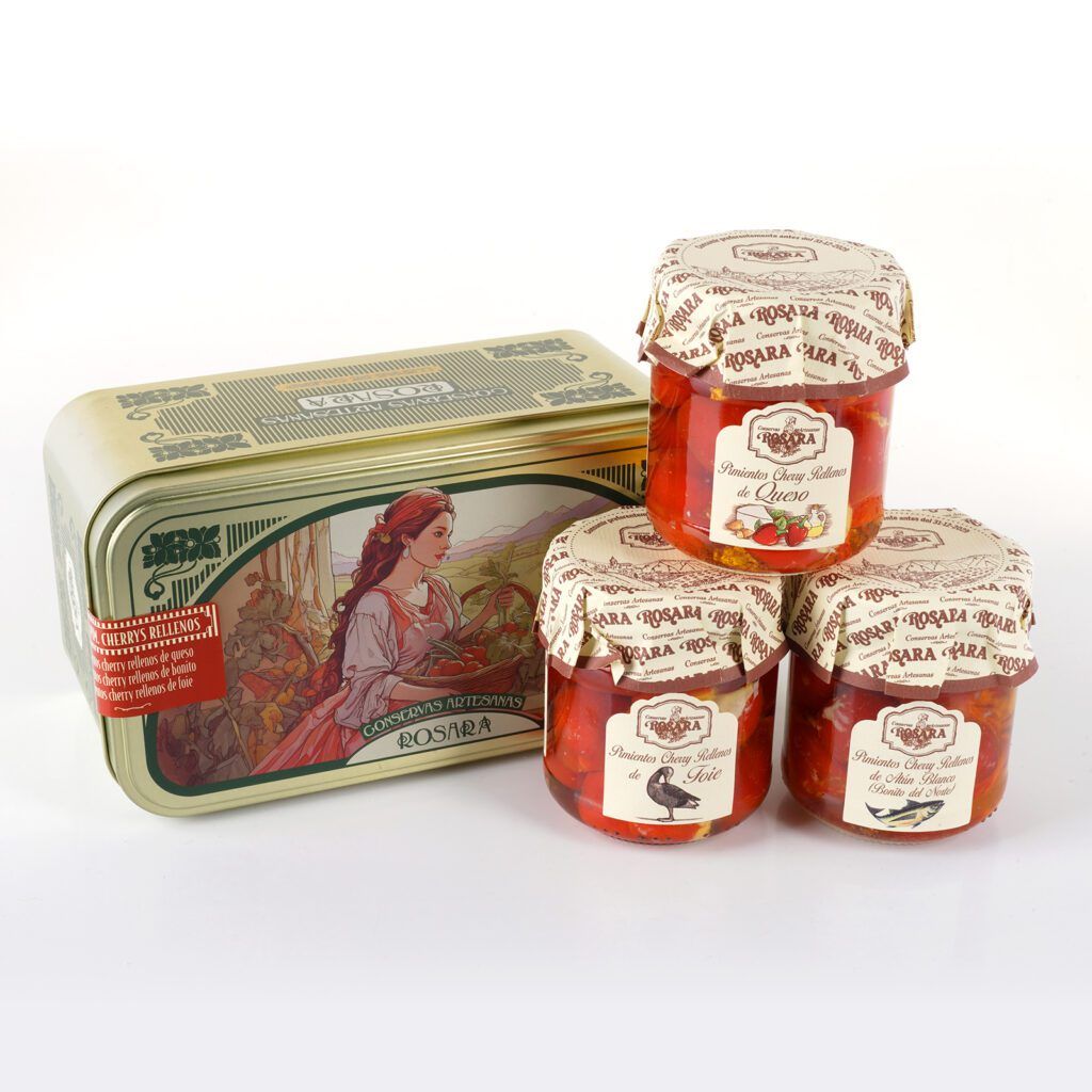 Caja pimientos cherrys rellenos CONSERVAS ROSARA