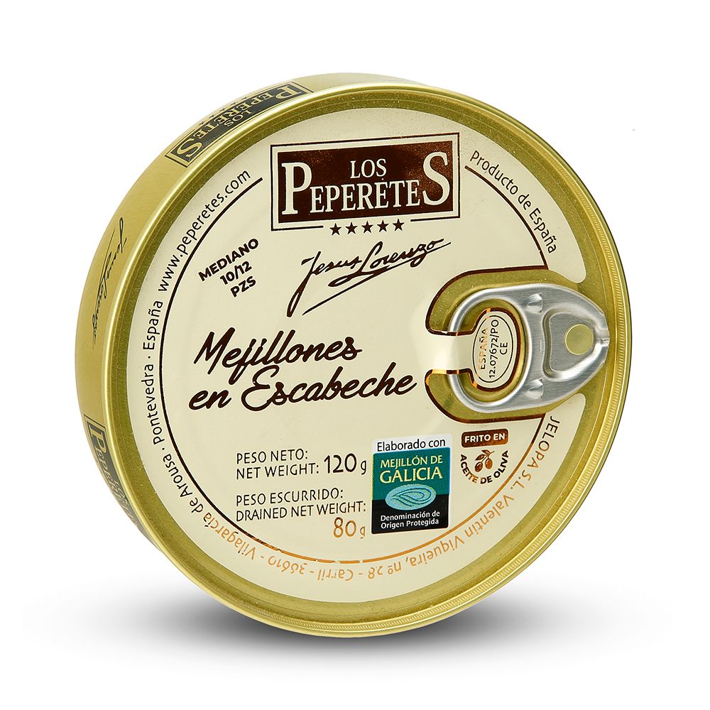 Mejillones en escabeche LOS PEPERETES 120 g.