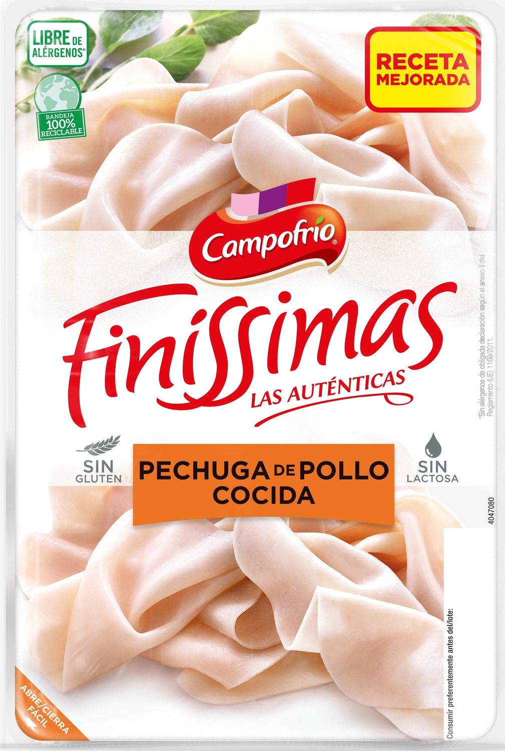 Finissimas de pechuga de pollo cocida CAMPOFRÍO 110 g.