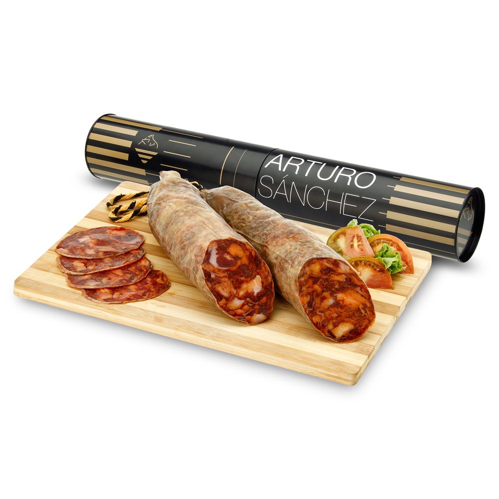 1/2 Chorizo bellota gran reserva ARTURO SÁNCHEZ en canister 500 g.