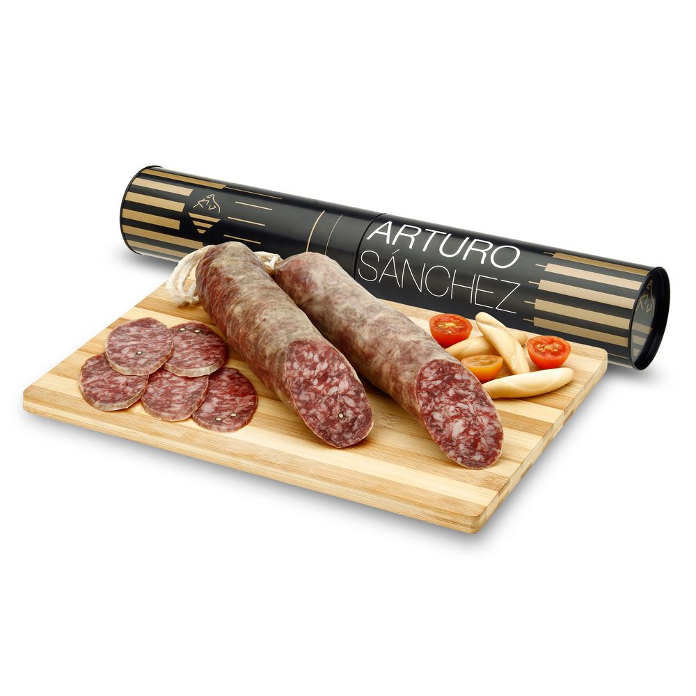 1/2 Salchichón bellota gran reserva ARTURO SÁNCHEZ en canister 500 g.