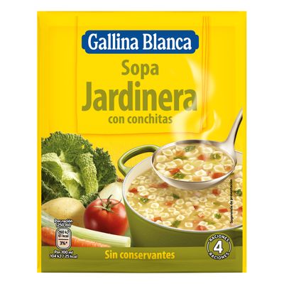 Sopa jardinera con conchitas GALLINA BLANCA 71 g.