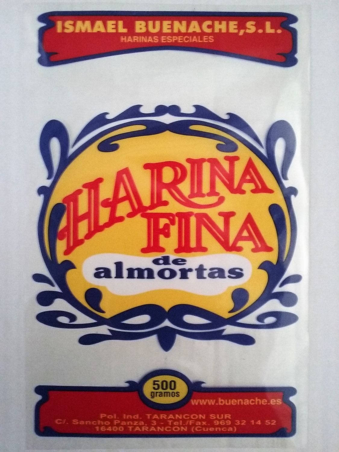 Harina fina de Almortas ISMAEL BUENACHE 500 g.