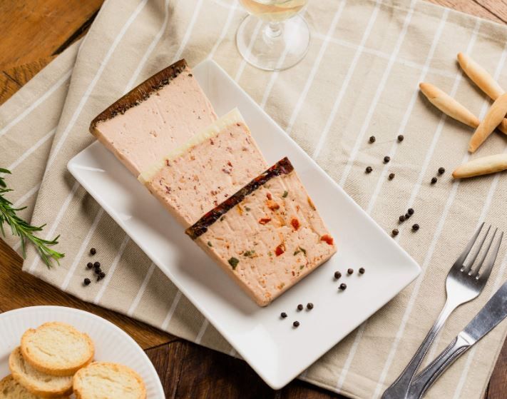 Paté con foie-gras de pato con verduras asadas MITJANS 125 g.