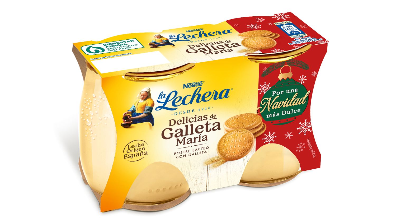 Delicias de galleta María La Lechera NESTLÉ 2x125 g.