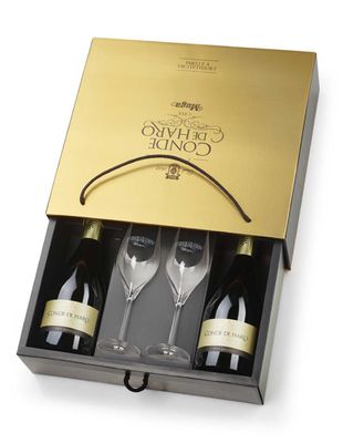 Lote 2 botellas de cava CONDE DE HARO + 2 copas MUGA