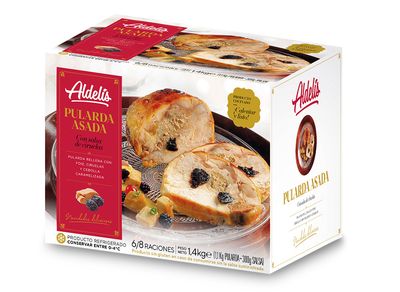 Pularda trufada con salsa de ciruelas ALDELIS 6/8 rac. 1.4 Kg