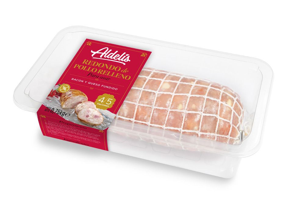 Redondo de pollo relleno para asar ALDELIS 4/5 rac. 750 g.