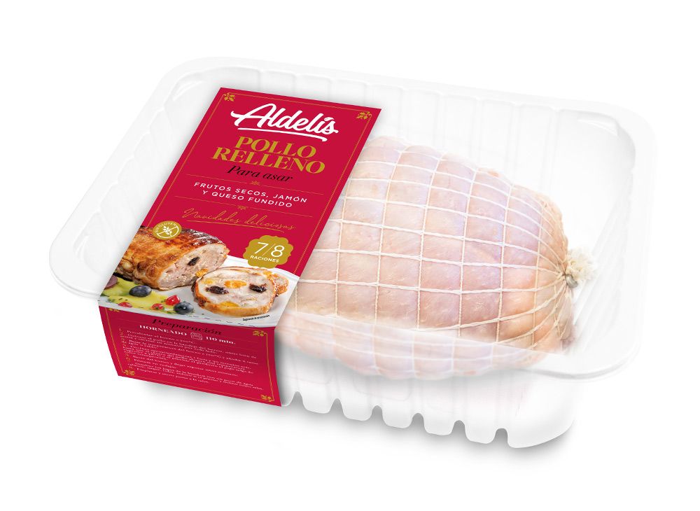 Pollo relleno para asar ALDELIS 7/8 rac.