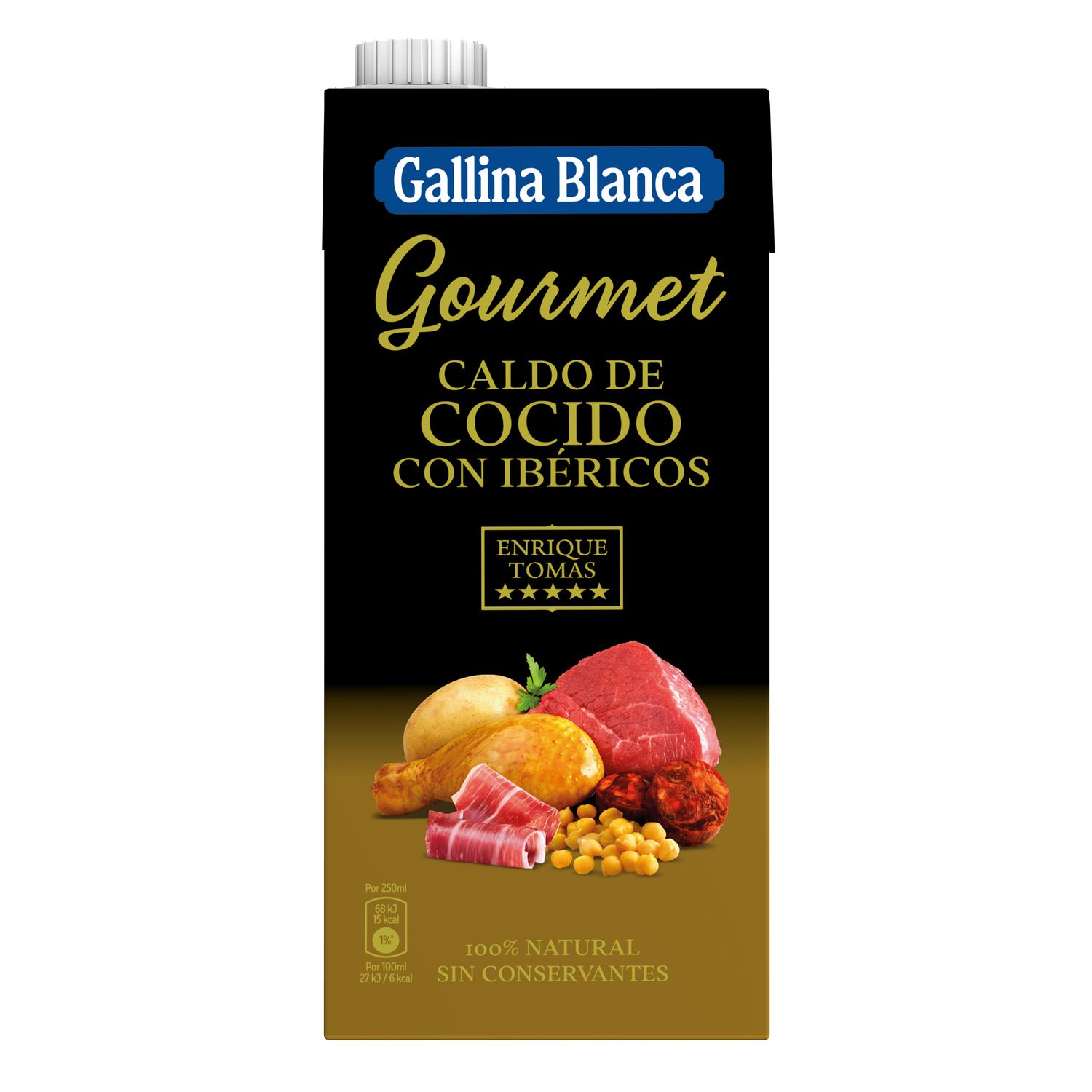 Caldo gourmet de cocido con ibéricos Enrique Tomás GALLINA BLANCA 1 lt.