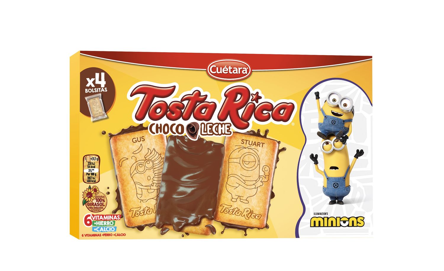 Galletas tosta rica choco leche CUÉTARA 140 g.