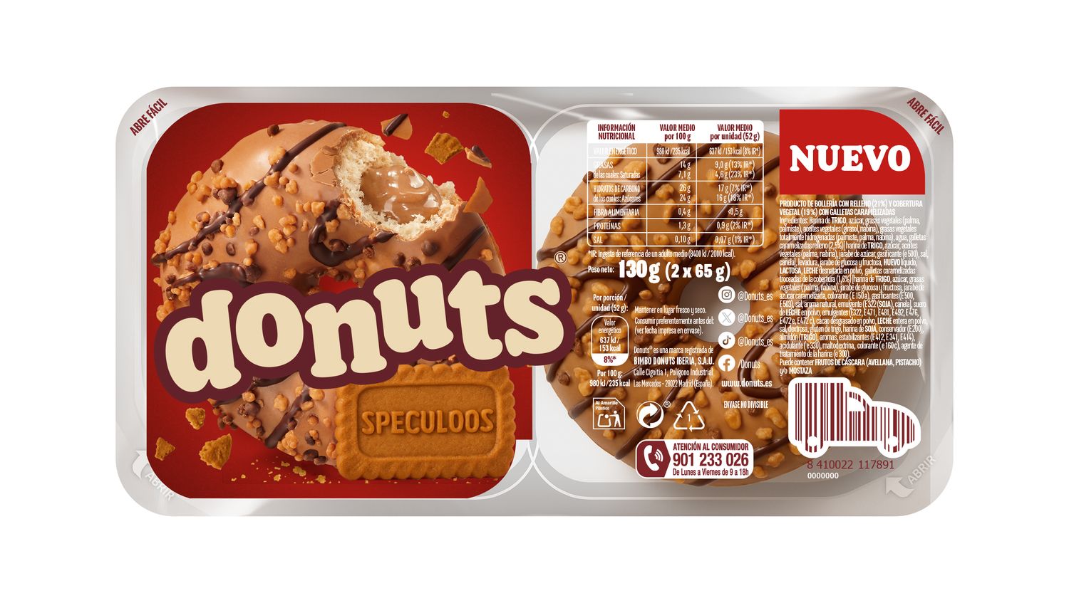 Donuts speculoos BIMBO 2 x 65 g.