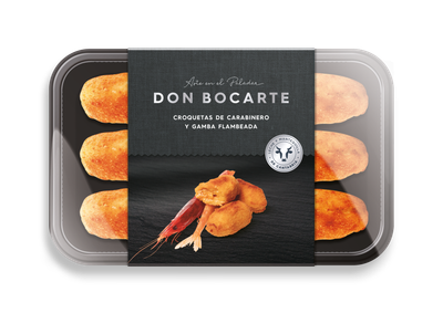 Croquetas de carabineros y gamba flambeada DON BOCARTE 250 g.