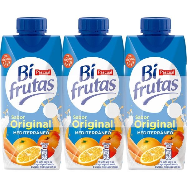 BIFRUTAS sabor original mediterráneo PASCUAL pack 3