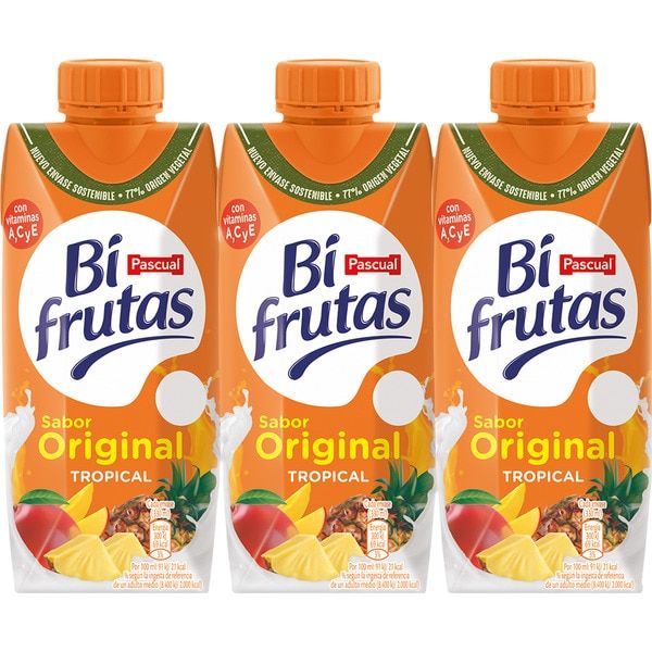 BIFRUTAS sabor original tropical PASCUAL pack 3