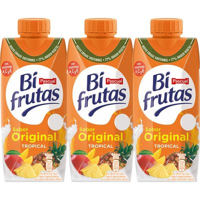 BIFRUTAS sabor original tropical PASCUAL pack 3