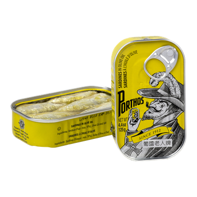 Sardinas en aceite de oliva PORTHOS 125 g.
