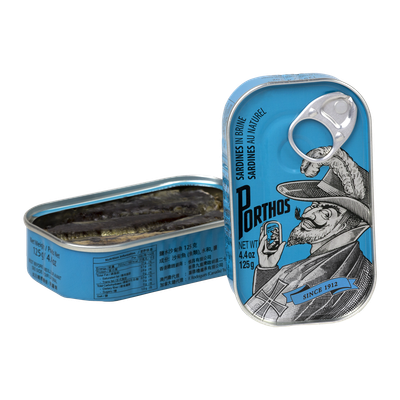 Sardinas al natural PORTHOS 125 g.