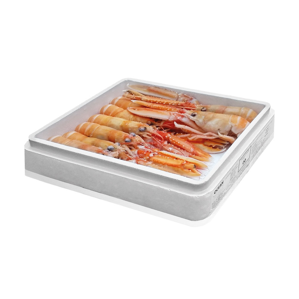 Caja de cigalas.