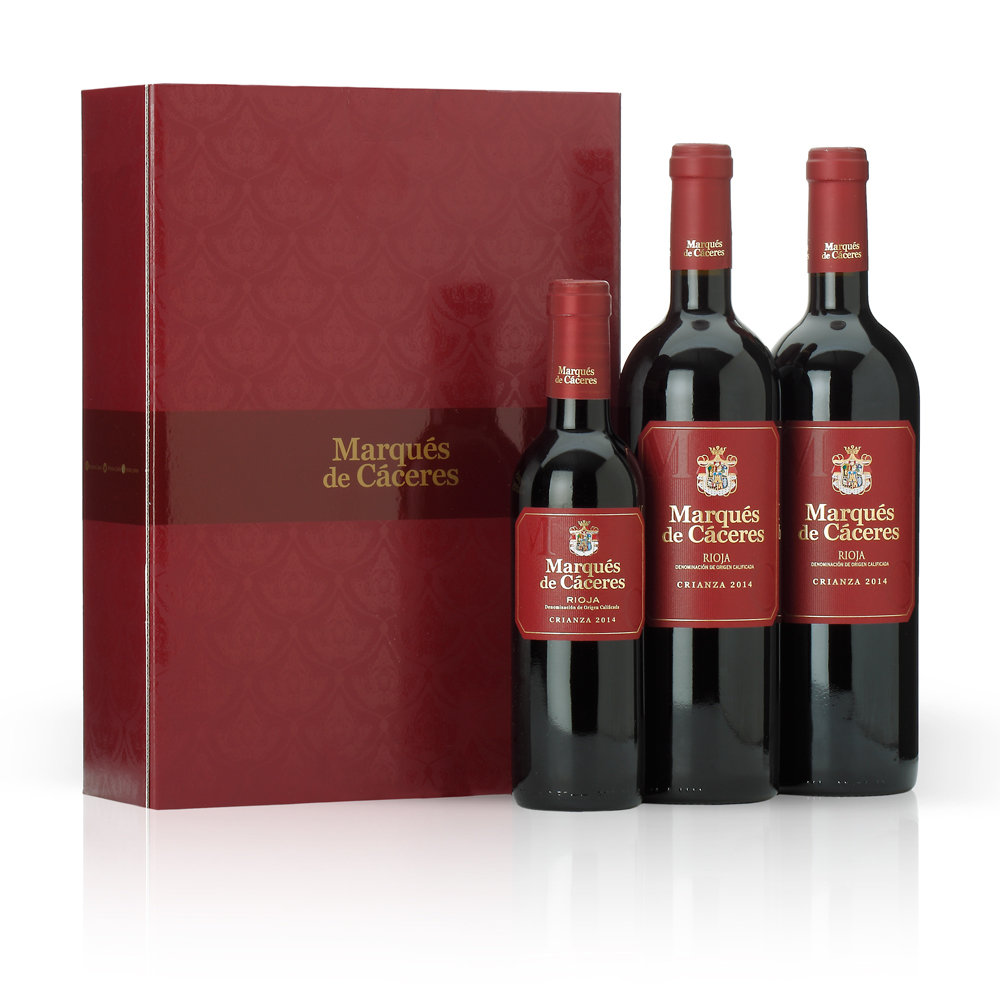Marqués de Cáceres Crianza Estuche 2 botellas y un benjamín