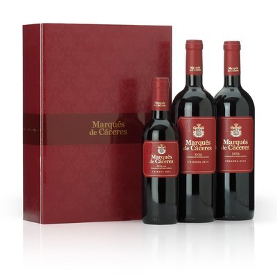 Marqués de Cáceres Crianza Estuche 2 botellas y un benjamín