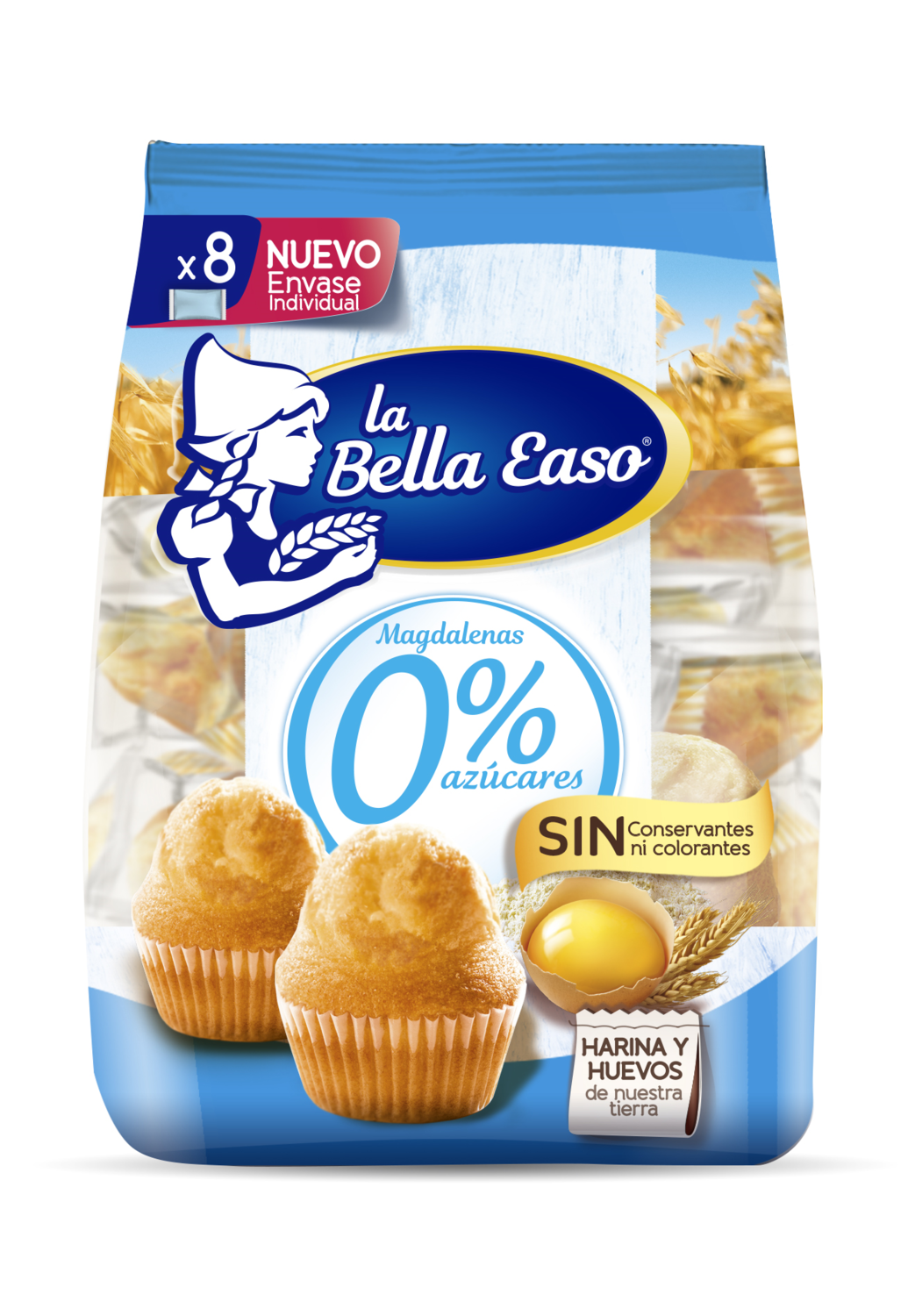 Magdalenas LA BELLA EASO 0% azucar formato familiar