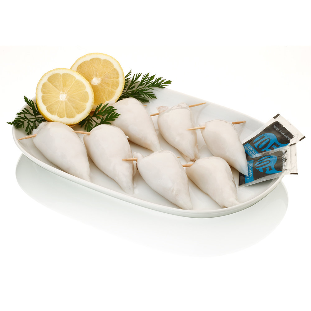 Chipirones rellenos (producto congelado).