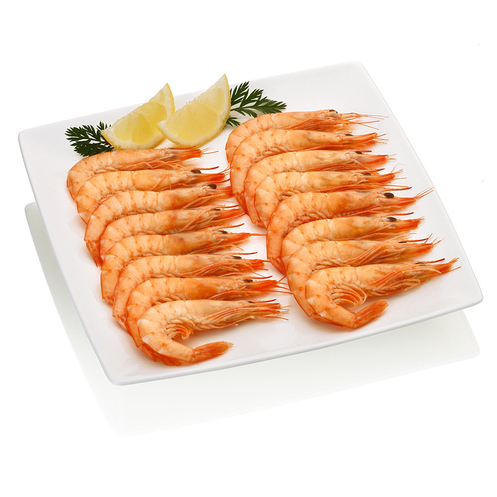 Gamba blanca cocida.