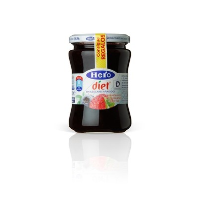Mermelada de arándanos y frambuesas HERO DIET.