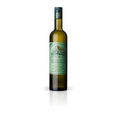Aceite de oliva virgen extra de agricultura ecológica L&#39;ESTORNELL, 750 ml.