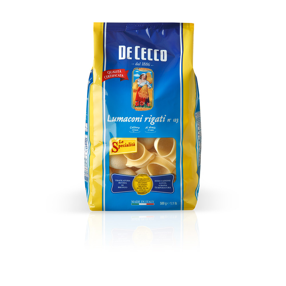 Lumaconi rigati nº123 DE CECCO.