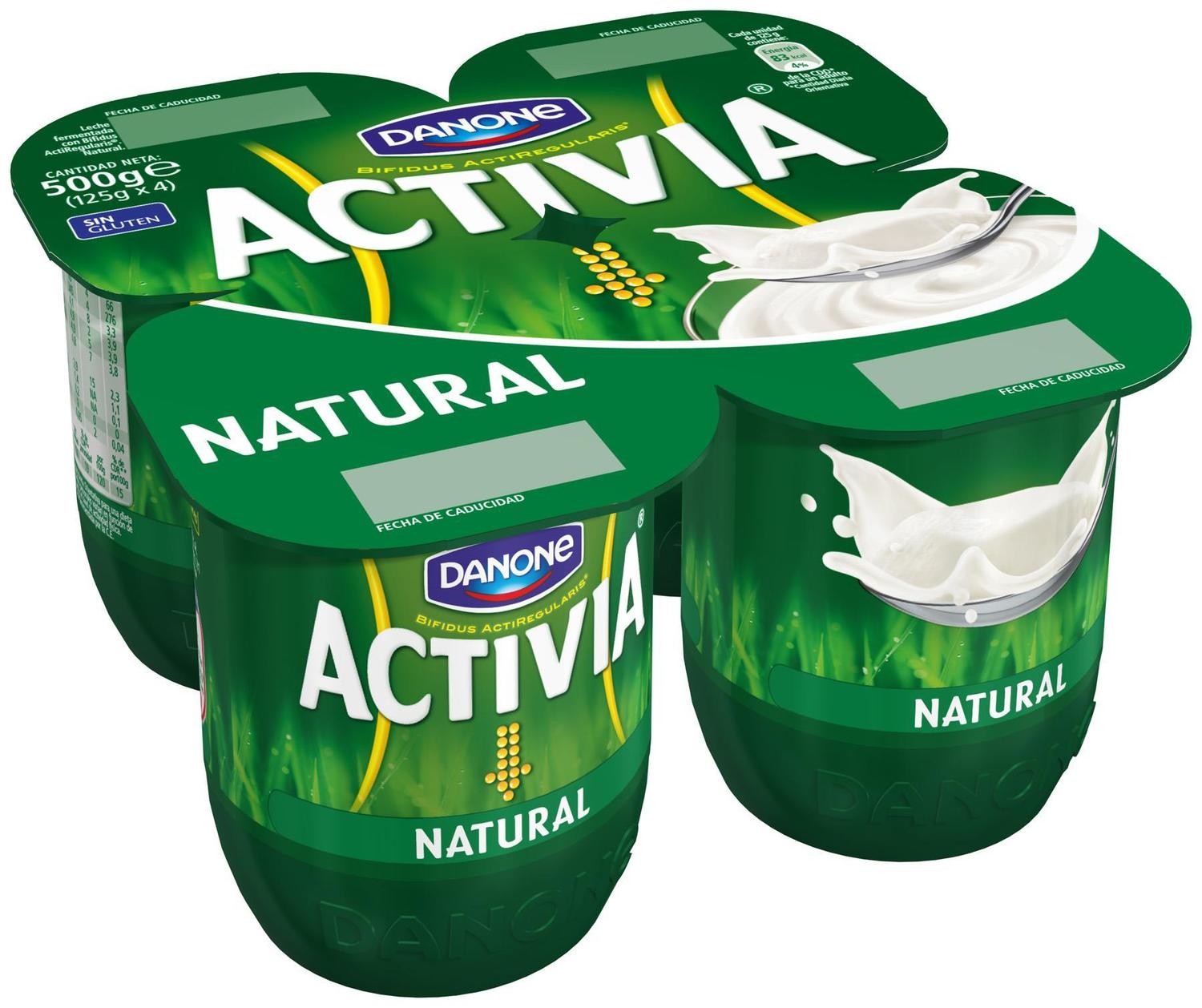 Yogur bífidus natural ACTIVIA de DANONE (pack 4).